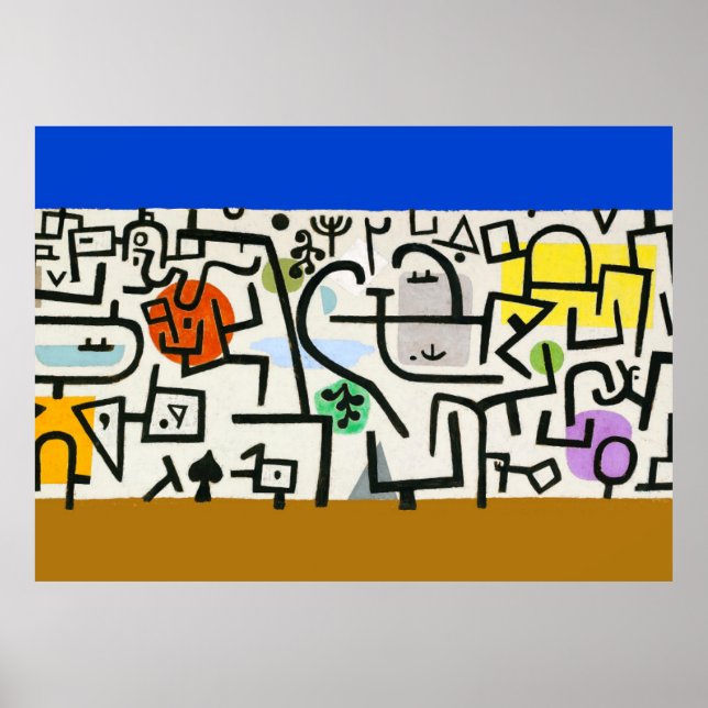 Poster Paul Klee Abstrato Expressionista Rich Harbor (Frente)