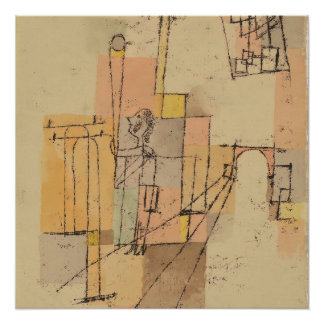 Pôster Paul Klee Antes da Festividade