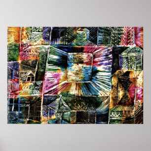 Poster Paul Klee Art: Arquitetura de Kiosk