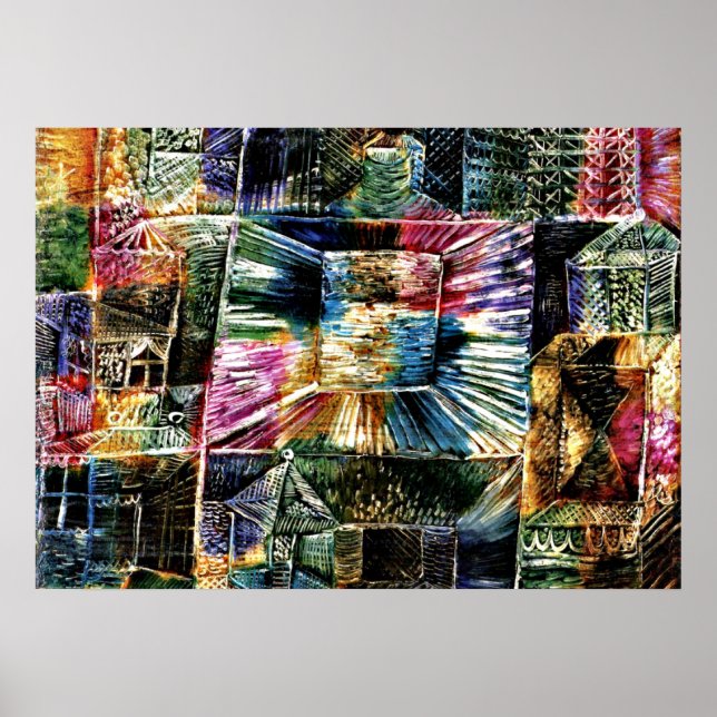 Poster Paul Klee Art: Arquitetura de Kiosk (Frente)