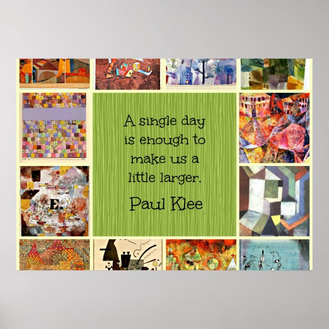 Poster Paul Klee Art Collage com Cotação (Frente)
