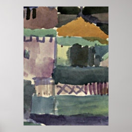 Poster Paul Klee art: Nas Casas da Rua. Germain