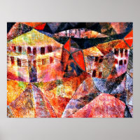 Paul Klee art: O Hotel, famosa pintura.