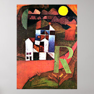 Poster Paul Klee artwork, Villa R