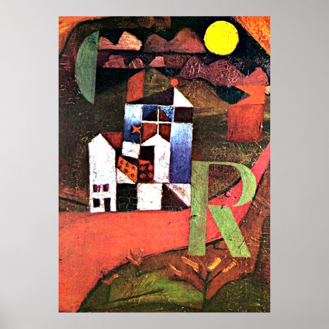 Poster Paul Klee artwork, Villa R (Frente)