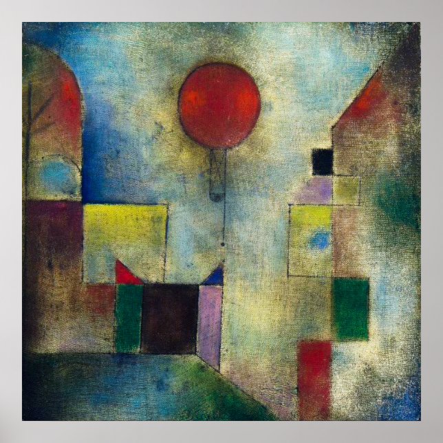 Poster Paul Klee: Balão Vermelho (Frente)