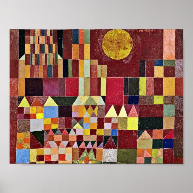 Poster Paul Klee - Castelo E Sol (Frente)