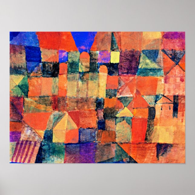 Poster Paul Klee - Cidade com os Três Domínios (Frente)