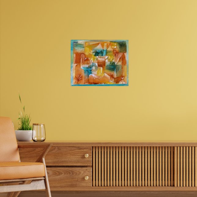 Poster Paul Klee, Fascade Marrom-Verde, (Sala de Estar 2)