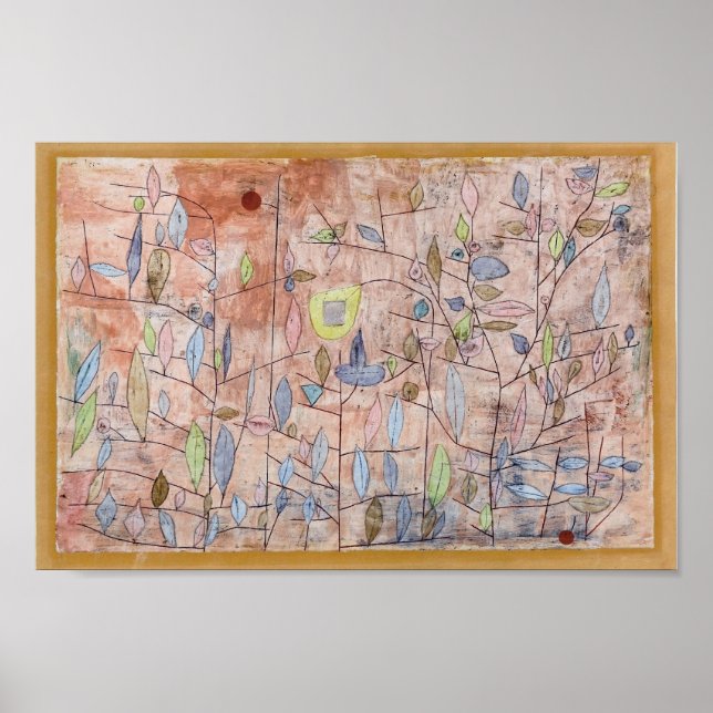 Pôster Paul Klee - Folhagem esparsa (Frente)