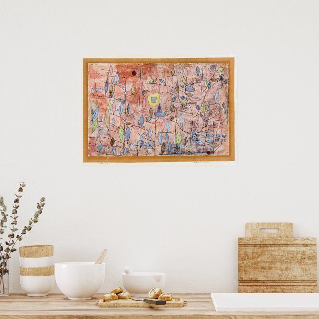 Poster Paul Klee, Folhagem Esparsa, (Cozinha)