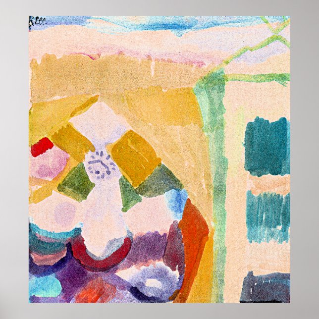 Poster Paul Klee - Interior with the Clock (Frente)