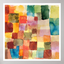 POSTER : PAUL KLEE : NÃO TITULAR : 1914