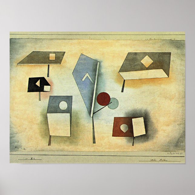 Poster Paul Klee painting, Six Species, (Frente)