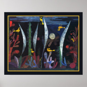 Poster Paul Klee "paisagem com pássaros amarelos" CA 192