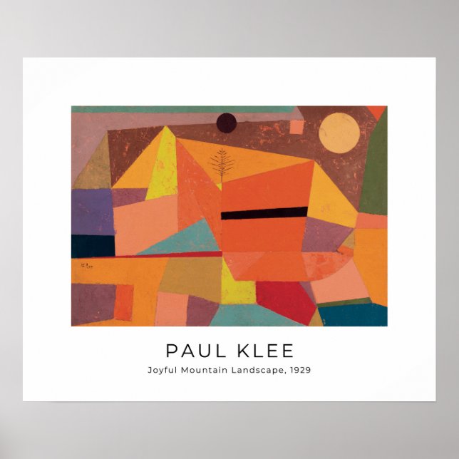Poster Paul Klee, Paisagem de Montanha Alegre - Belas Art (Frente)
