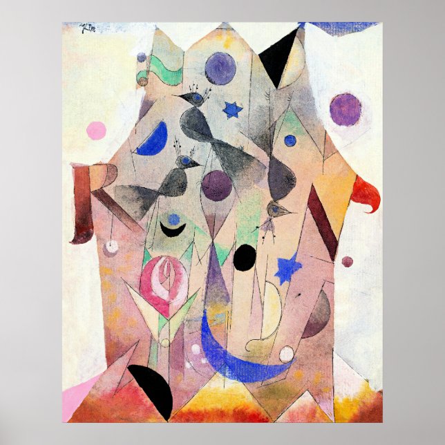 Poster Paul Klee - Rouxinóis Persas (Frente)