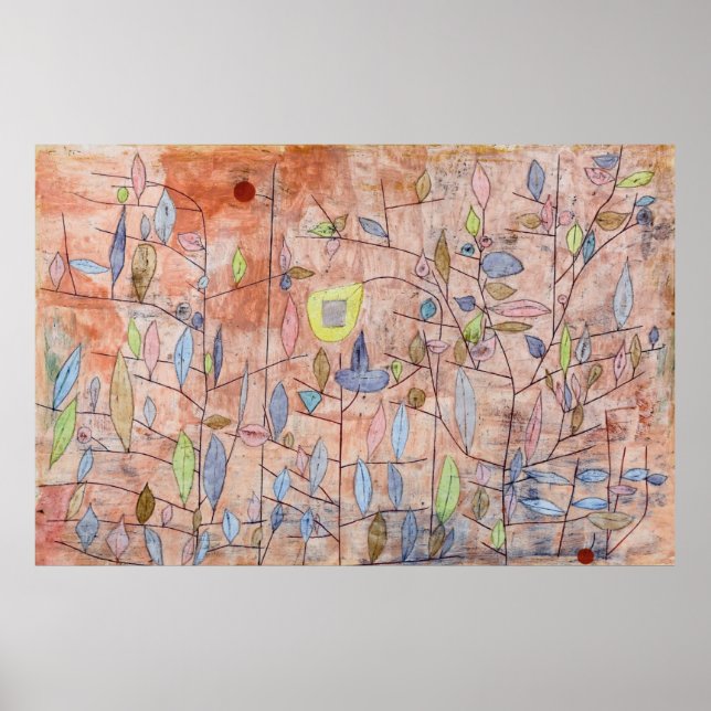 Pôster Paul Klee Sparse Foliage (Frente)