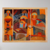 Pôster Paul Klee trabalho de arte, Jardins Templos | Zazzle Brasil