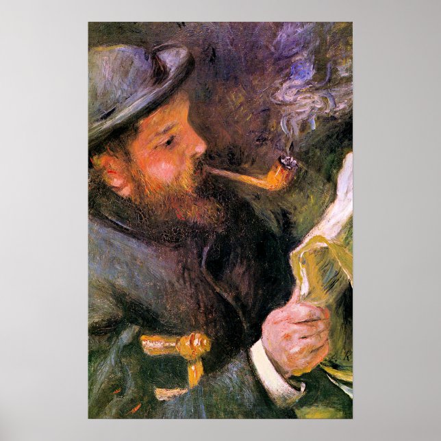Poster Paul Monet Lendo, obra de arte popular, (Frente)