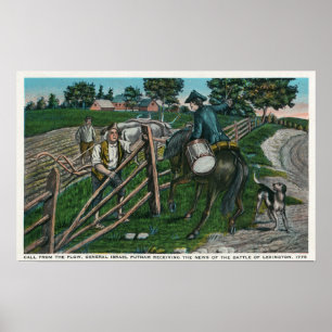Poster Paul Revere Informando o General Israel Putnam
