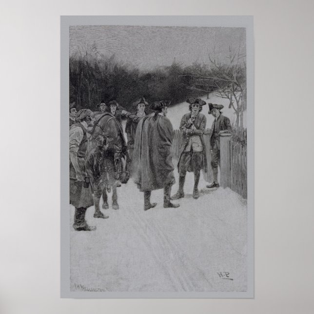 Poster Paul Revere trazendo notícias para Sullivan (Frente)