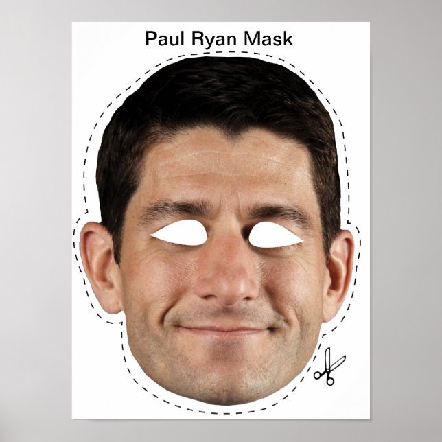 Pôster Paul Ryan Halloween Mask (Frente)