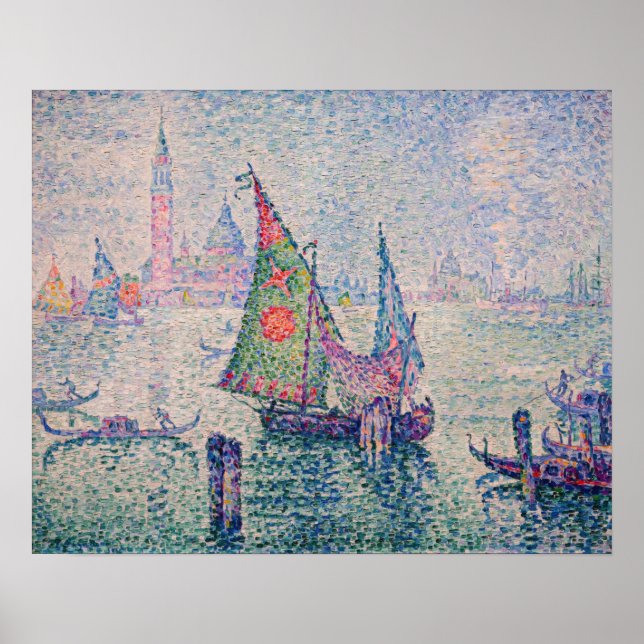 Poster Paul Signac - A Vela Verde (Frente)