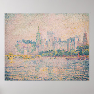 Poster Paul Signac - Avignon, Manhã