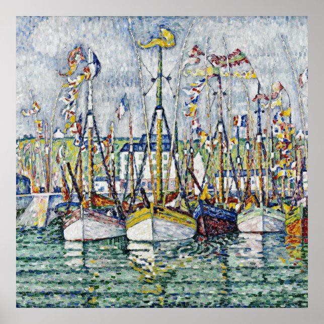 Poster Paul Signac - Bênção Da Frota Do Atum Em Groix. (Frente)