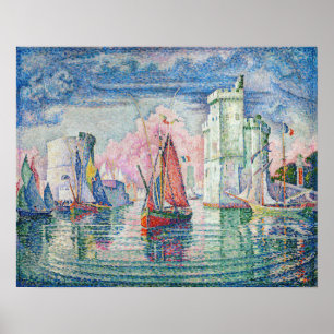 Poster Paul Signac - Entrada de La Rochelle Harbor