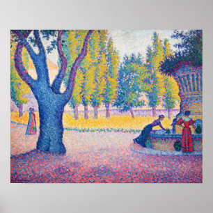 Poster Paul Signac - Fountain des Lices, Santo-Tropez