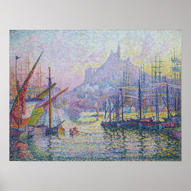 Poster Paul Signac - Notre-Dame-de-la-Garde, Marselha (Frente)