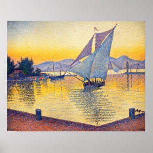 Poster Paul Signac - O Porto ao Pôr do Sol, Opus 236