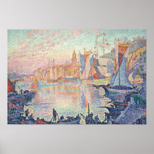 Pôster Paul Signac - o porto do Santo-Tropez