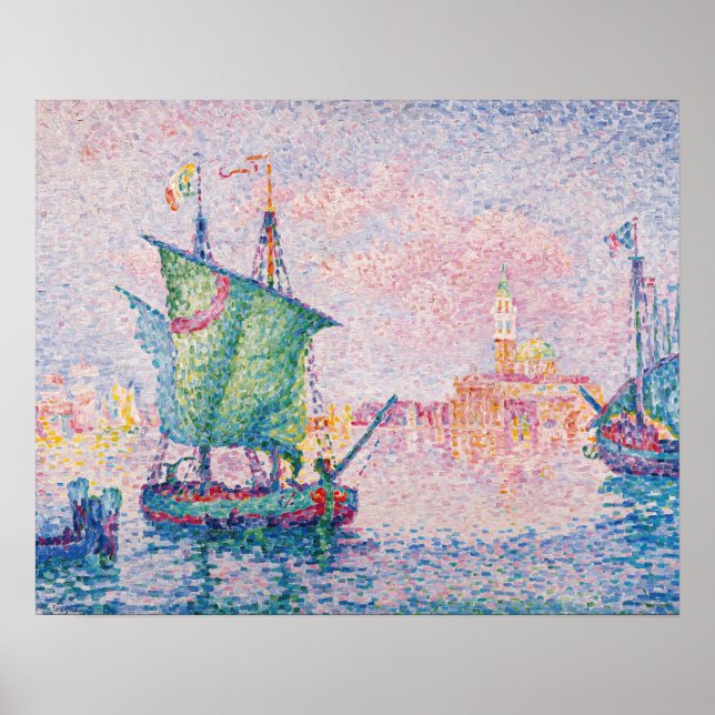 Poster Paul Signac - Veneza, A Nuvem Rosa (Frente)