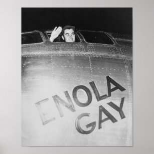 Poster Paul Tibbets No Bombardeiro Gay Enola - WW2