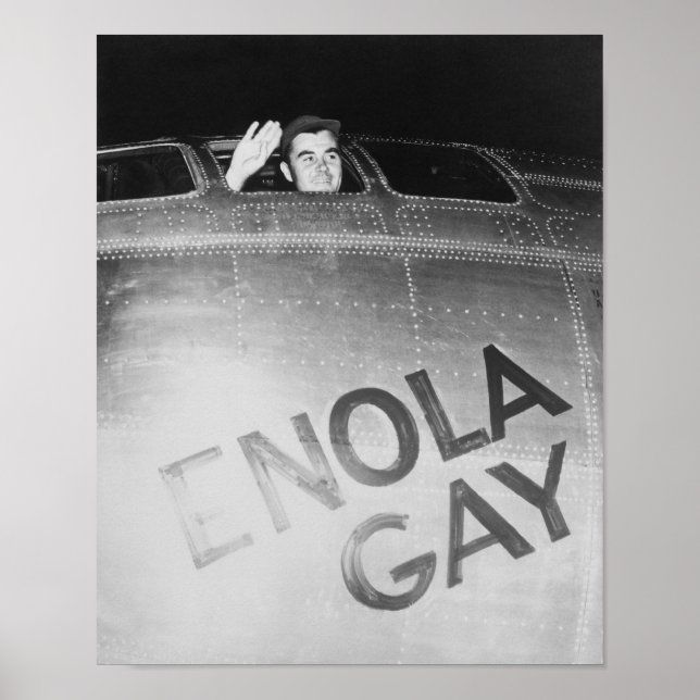 Poster Paul Tibbets No Bombardeiro Gay Enola - WW2 (Frente)