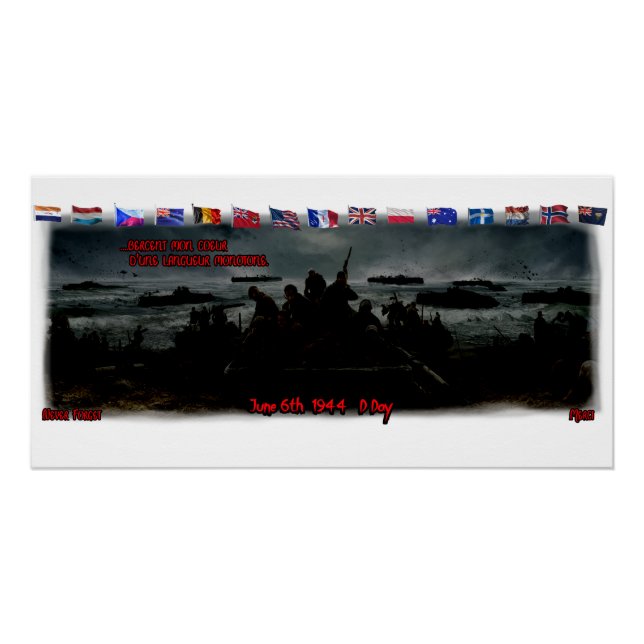 Pôster Paul Verlaine's Poem on a White Paper (Frente)