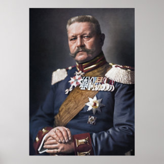 Poster Paul von Hindenburg 1914 Colorizado