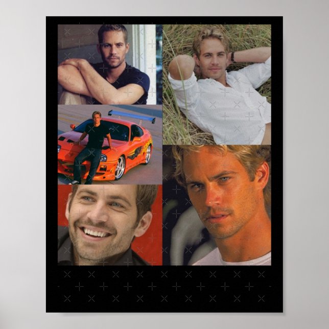 Poster Paul Walker Collage Sticker (Frente)