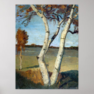 Poster Paula Modersohn-Becker Birch Tree em uma Paula