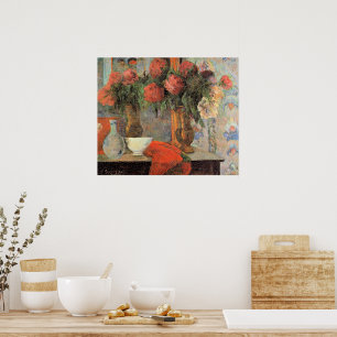 Poster Paull Gauguin, Natureza Morta com Tigela Branca,