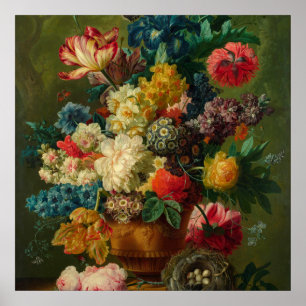 Poster Paulus Theodorus Van Bruxelas - flores em um vaso