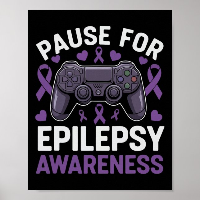 Poster Pausa Para Conscientização da Epilepsia Defesa do  (Frente)