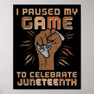 Poster Pausou Meu Jogo Juntetizado Jogo Homens Rapazes