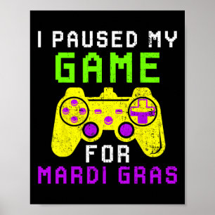 Poster Pausou Meu Jogo Para O Controle De Vídeo Do Mardi