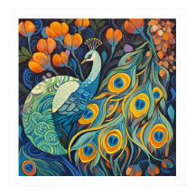 Pavão-de-água azul vibrante