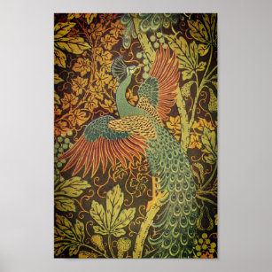 Poster Pavão e geleia floral vitoriana