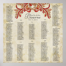 Pôster Pavão Paisley - Use tamanho 35 x 35 (200 convidado
